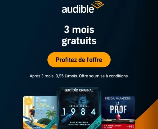 Amazon Audible, 3 mois offerts ✨ : 