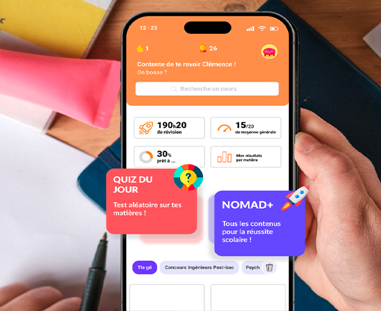 Nomad Education, L'app tout-en-1 de réussite dans le Supérieur : révisions, concours et tests de langue :