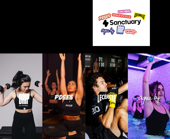 Le Cercle Boxing, Aqua By, Poses, Space Cycle, Decibel et Drip HIIT..., The Sancturary Group : 